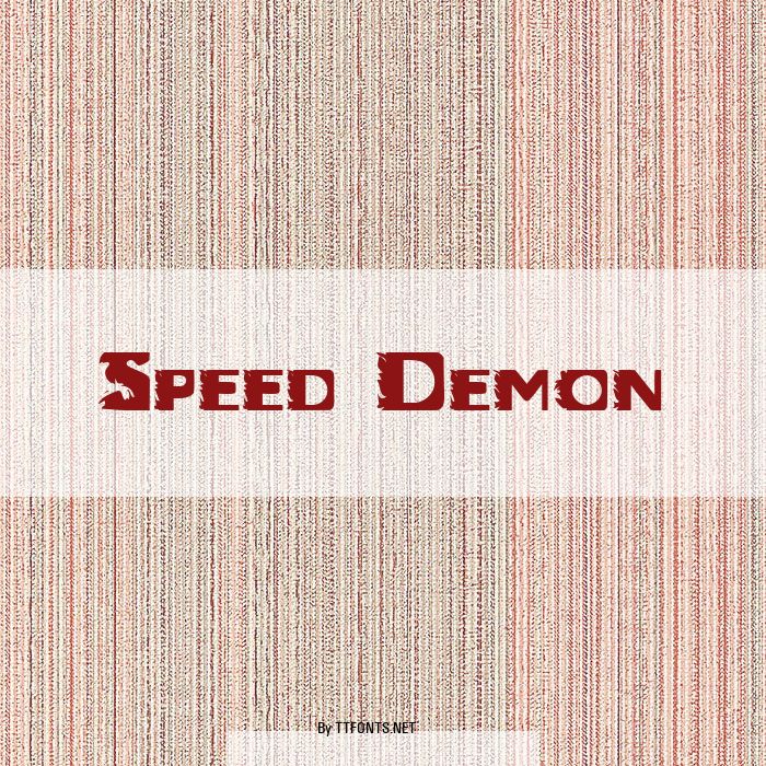 Speed Demon example
